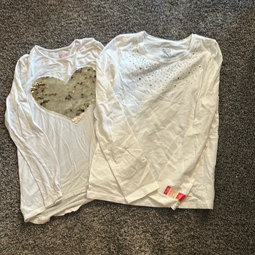 Girls Tops Bundle Size 10/12 & 10 Faded Glory RUMM Casual Shirts Lot